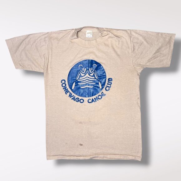 Vintage 70s Canoe Club T-Shirt Conewago Single Stitch USA Made Small - Picture 1 of 8